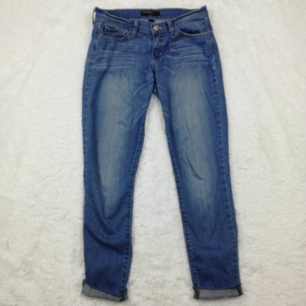 Flying Monkey Jeans Womens Platinum Skinny Blue Whiskered Faded Medium Wash 27
